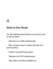 1 Never Glue Your Friends to Chairs 12. Holes in Our Heads -- 绘本听读宝在线台词全文