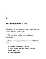 1 Never Glue Your Friends to Chairs 6. The Secret Handshake -- 绘本听读宝在线台词全文