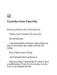 2 Never Swipe a Bully's Bear 13. Good-Bye from Time-Out -- 绘本听读宝在线台词全文