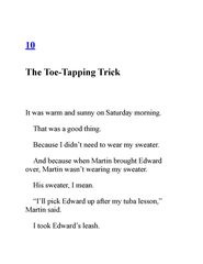 3 Don't Swap Your Sweater for a Dog 10. The Toe-Tapping Trick -- 绘本听读宝在线台词全文