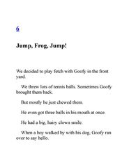 3 Don't Swap Your Sweater for a Dog 6. Jump, Frog, Jump! -- 绘本听读宝在线台词全文