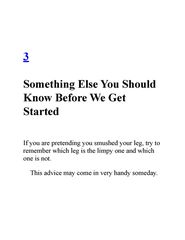 5 Don't Tap-Dance on Your Teacher 3. Something Else You Should Know Before We Get Started -- 绘本听读宝在线台词全文