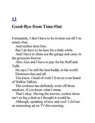 6 Never Walk in Shoes That Talk 13. Good-Bye from Time-Out -- 绘本听读宝在线台词全文