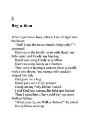 6 Never Walk in Shoes That Talk 5. Beg-a-thon -- 绘本听读宝在线台词全文