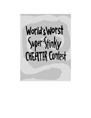 3 Stink and the Worlds Worst Super-Stinky Sneakers 9 World’s Worst Super-Stinky CHEATER Contest -- 绘本听读宝在线台词全文