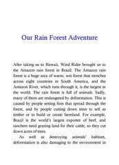 02 Search for the Scarlet Macaws 9 Our Rain Forest Adventure -- 绘本听读宝在线台词全文