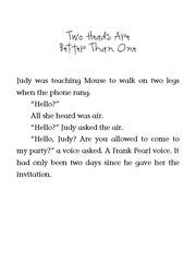 1 Judy Moody Was in a Mood 03 Two Heads Are Better Than One -- 绘本听读宝在线台词全文
