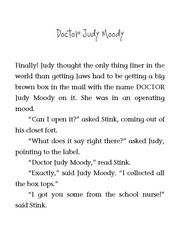 1 Judy Moody Was in a Mood 06 Doctor Judy Moody -- 绘本听读宝在线台词全文