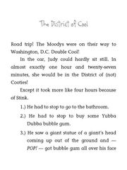 11 Judy Moody and the Bad Luck Charm 06 The District of Cool -- 绘本听读宝在线台词全文