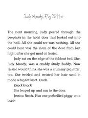 11 Judy Moody and the Bad Luck Charm 08 Judy Moody, Pig Sitter -- 绘本听读宝在线台词全文