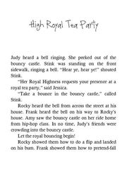 14 Judy Moody and the Right Royal Tea Party 10 High Royal Tea Party -- 绘本听读宝在线台词全文