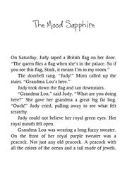 14 Judy Moody and the Right Royal Tea Party 04 The Mood Sapphire -- 绘本听读宝在线台词全文