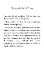 2 Judy Moody Gets Famous 02 The Moody Hall of Fame -- 绘本听读宝在线台词全文