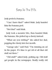 2 Judy Moody Gets Famous 04 Fame Is the Pits -- 绘本听读宝在线台词全文