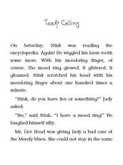 4 Judy Moody Predicts the Future 03 Toady Calling -- 绘本听读宝在线台词全文