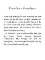 4 Judy Moody Predicts the Future 06 Preposterous Hippopotamus -- 绘本听读宝在线台词全文