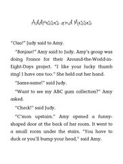 7 Judy Moody Around the World in 8 1_2 Days 07 Addresses and Messes -- 绘本听读宝在线台词全文