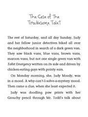 9 Judy Moody, Girl Detective 07 The Case of the Troublesome Toilet -- 绘本听读宝在线台词全文