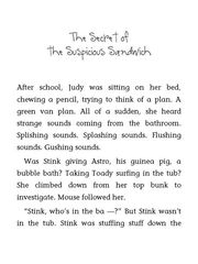 9 Judy Moody, Girl Detective 08 The Secret of the Suspicious Sandwich -- 绘本听读宝在线台词全文