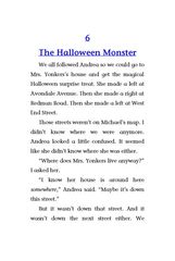 1 It's Halloween, I'm Turning Green! 6. The Halloween Monster -- 绘本听读宝在线台词全文