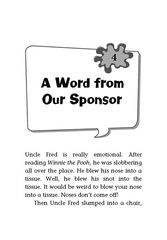 2 Uncle Fred Is a Knucklehead! 4. A Word from Our Sponsor -- 绘本听读宝在线台词全文