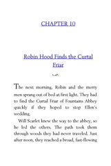 12 The Adventures of Robin Hood Howard Pyle 10 Robin Hood Finds the Curtal Friar -- 绘本听读宝在线台词全文