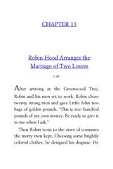 12 The Adventures of Robin Hood Howard Pyle 11 Robin Hood Arranges the Marriage of Two Lovers -- 绘本听读宝在线台词全文