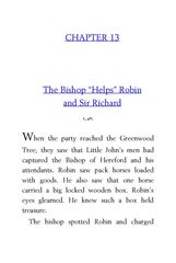 12 The Adventures of Robin Hood Howard Pyle 13 The Bishop “Helps” Robin and Sir Richard -- 绘本听读宝在线台词全文