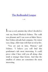 13 The Adventures of Sherlock Holmes Arthur Conan Doyle 1 The Redheaded League -- 绘本听读宝在线台词全文