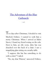 13 The Adventures of Sherlock Holmes Arthur Conan Doyle 2 The Adventure of the Blue Carbuncle -- 绘本听读宝在线台词全文