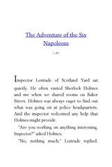 13 The Adventures of Sherlock Holmes Arthur Conan Doyle 5 The Adventure of the Six Napoleons -- 绘本听读宝在线台词全文