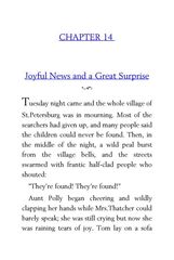 14 The Adventures of Tom Sawyer Mark Twain 14 Joyful News and a Great Surprise -- 绘本听读宝在线台词全文