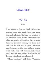 15 The Call of the Wild Jack London 9 The Bet -- 绘本听读宝在线台词全文