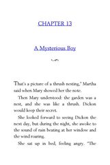 16 The Secret Garden Frances Hodgson Burnett 13 A Mysterious Boy -- 绘本听读宝在线台词全文