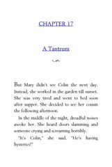 16 The Secret Garden Frances Hodgson Burnett 17 A Tantrum -- 绘本听读宝在线台词全文