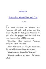 27 Pinocchio Carlo Collodi 4 Pinocchio Meets Fox and Cat -- 绘本听读宝在线台词全文