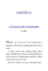 03 Anne of Green Gables Lucy Maud Montgomery 12 A Concert and a Catastrophe -- 绘本听读宝在线台词全文