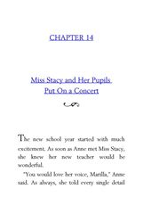 03 Anne of Green Gables Lucy Maud Montgomery 14 Miss Stacy and Her Pupils Put On a Concert -- 绘本听读宝在线台词全文