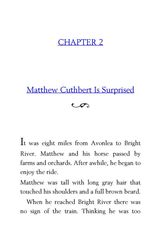 03 Anne of Green Gables Lucy Maud Montgomery 2 Matthew Cuthbert Is Surprised -- 绘本听读宝在线台词全文