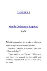 03 Anne of Green Gables Lucy Maud Montgomery 3 Marilla Cuthbert Is Surprised -- 绘本听读宝在线台词全文