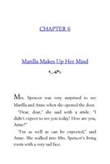 03 Anne of Green Gables Lucy Maud Montgomery 6 Marilla Makes Up Her Mind -- 绘本听读宝在线台词全文