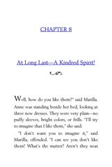 03 Anne of Green Gables Lucy Maud Montgomery 8 At Long Last—A Kindred Spirit! -- 绘本听读宝在线台词全文