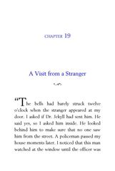 31 The Strange Case of Dr. Jekyll and Mr. Hyde Robert Louis Stevenson 19 A Visit from a Stranger -- 绘本听读宝在线台词全文