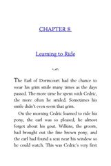 44 Little Lord Fauntleroy Frances Hodgson Burnett 8 Learning to Ride -- 绘本听读宝在线台词全文