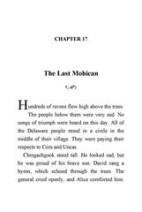 50 The Last of the Mohicans James Fenimore Cooper 17 The Last Mohican -- 绘本听读宝在线台词全文