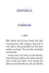 06 Little Women Louisa May Alcott 16 Confidential -- 绘本听读宝在线台词全文