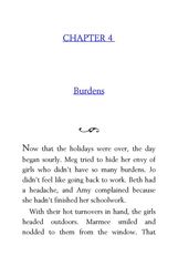 06 Little Women Louisa May Alcott 4 Burdens -- 绘本听读宝在线台词全文