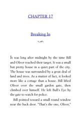 07 Oliver Twist Charles Dickens 17 Breaking In -- 绘本听读宝在线台词全文