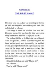 1 The Wild Robot 31 THE FIRST NIGHT -- 绘本听读宝在线台词全文