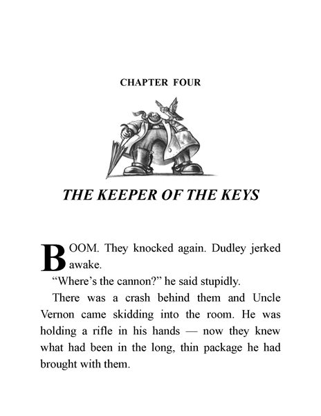 01 Harry Potter and the Sorcerer's Stone 4 The Keeper of the Keys -- 绘本听读宝在线台词全文